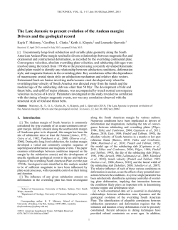 The Late Jurassic to present evolution of the Andean