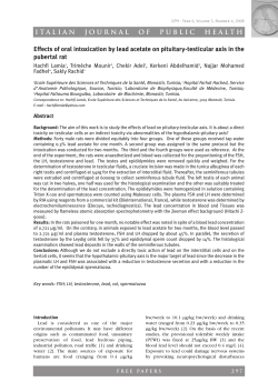 Effects of oral intoxication by lead acetate on pituitary