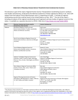 This directory is part of the report, Regional Human Service