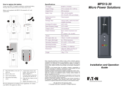 MPS12-30 Micro Power Solutions
