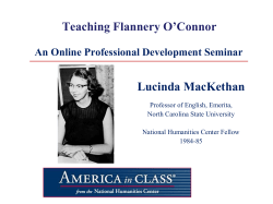 Teaching Flannery O`Connor