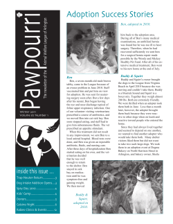 Winter 2011 - Animal Welfare League of Arlington