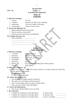 III - Eng - I (II SEM)