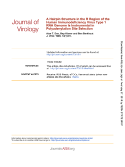 Polyadenylation Site Selection RNA Genome Is