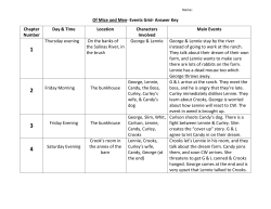 Of Mice and Men- Events Grid- Answer Key