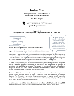 Teaching Notes - University of St. Thomas