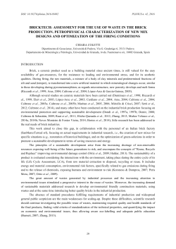 bricktech: assessment for the use of waste in the brick production
