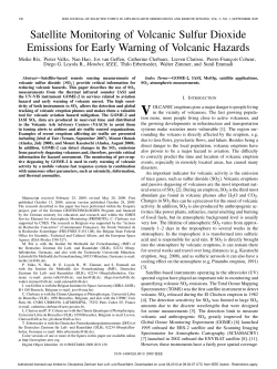 Satellite Monitoring of Volcanic Sulfur Dioxide Emissions for Early