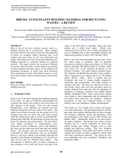 bricks: an excellent building material