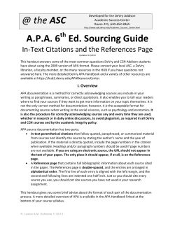 the ASC APA 6 Ed. Sourcing Guide