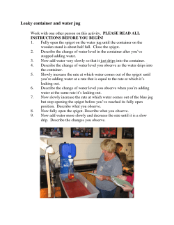 Activity: Leaky container and water jug