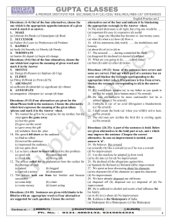 Now - Gupta Classes