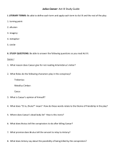 Julius Caesar: Act III Study Guide