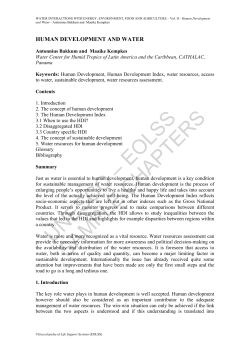 Human Development and Water