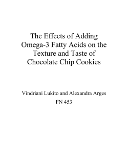 The Effects of Adding Omega-3 Fatty Acids on the Texture and Taste