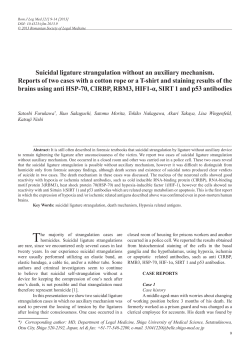Suicidal ligature strangulation without an auxiliary