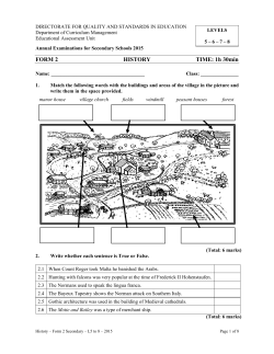FORM 2 HISTORY TIME: 1h 30min