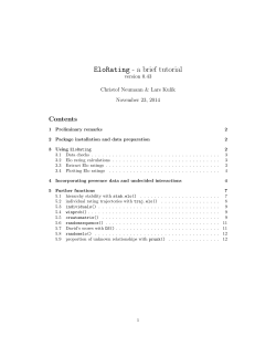 EloRating - a brief tutorial