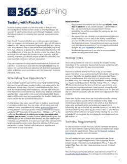 Testing with ProctorU - University of Nevada, Reno