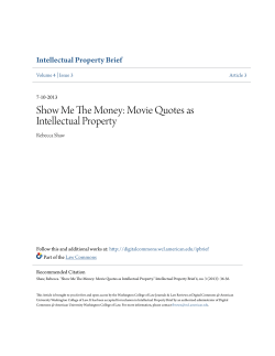 Movie Quotes as Intellectual Property