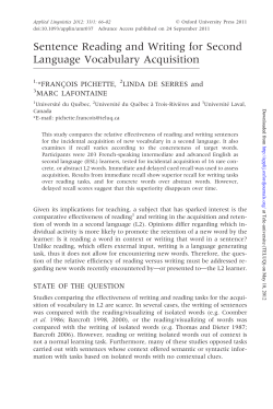 Sentence Reading and Writing for Second Language - R