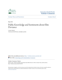 Public Knowledge and Sentiments about Elite Deviance