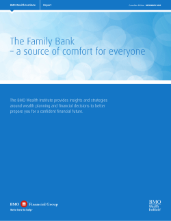 The Family Bank &ndash; a source of comfort for everyone