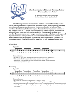 Battery Warm-up:Exercise Packet - Charleston Southern University