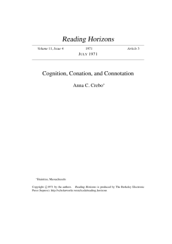 Cognition, Conation, and Connotation
