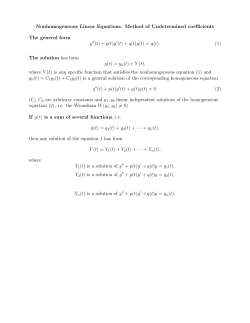 How to solve nonhomogeneous equations