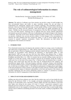 The role of sedimentological information in estuary