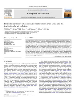 Elemental carbon in urban soils and road dusts in XiŁan, China and