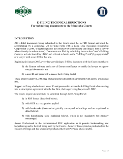 MB Courts E-Filing Technical Directions