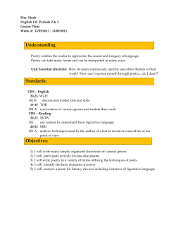 Understanding Objectives: Standards