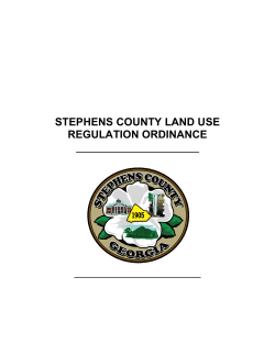 stephens county land use regulation ordinance