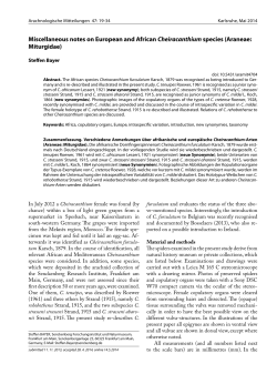 Miscellaneous notes on European and African Cheiracanthium