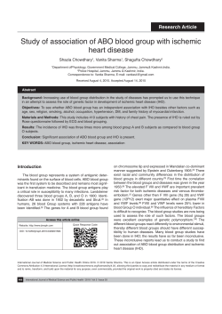 Study of association of ABO blood group with ischemic heart disease