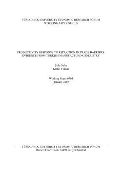 tüsi̇ad-koç university economic research forum working paper