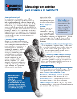 Cómo elegir una estatina para disminuir el colesterol