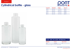 Cylindrical bottle - glass