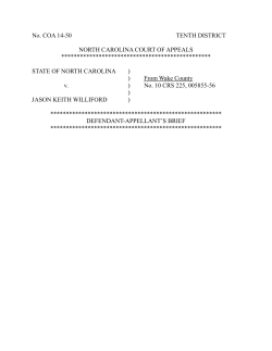 No. COA 14-50 TENTH DISTRICT NORTH CAROLINA