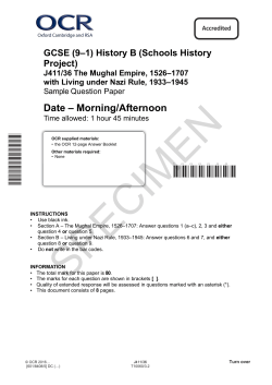 J411/36 The Mughal Empire, 1526-1707 with Living under