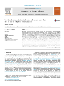 Text-based communication influences self-esteem more than face