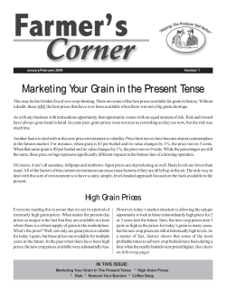 Marketing Your Grain in the Present Tense