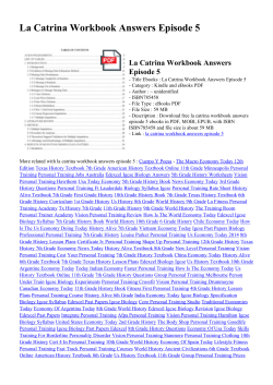 La Catrina Workbook Answers Episode 5