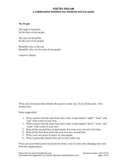 this link - Poetry Pro-Am