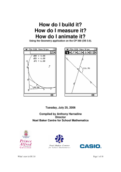 How do I build it? How do I measure it? How do I animate it?