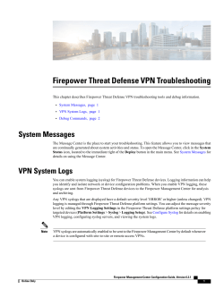 Firepower Threat Defense VPN Troubleshooting