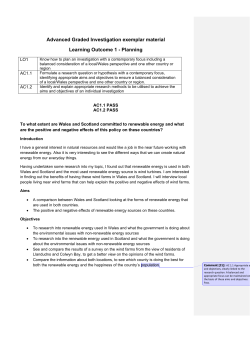 Exemplar Candidate Work