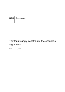 Territorial supply constraints: the economic arguments